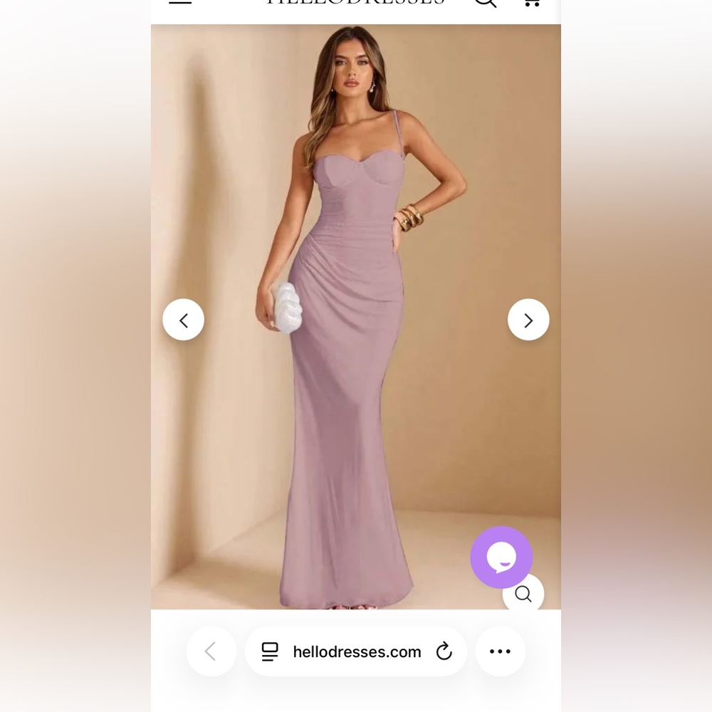 Elegant Dusty Rose  Spaghetti Strap Dress